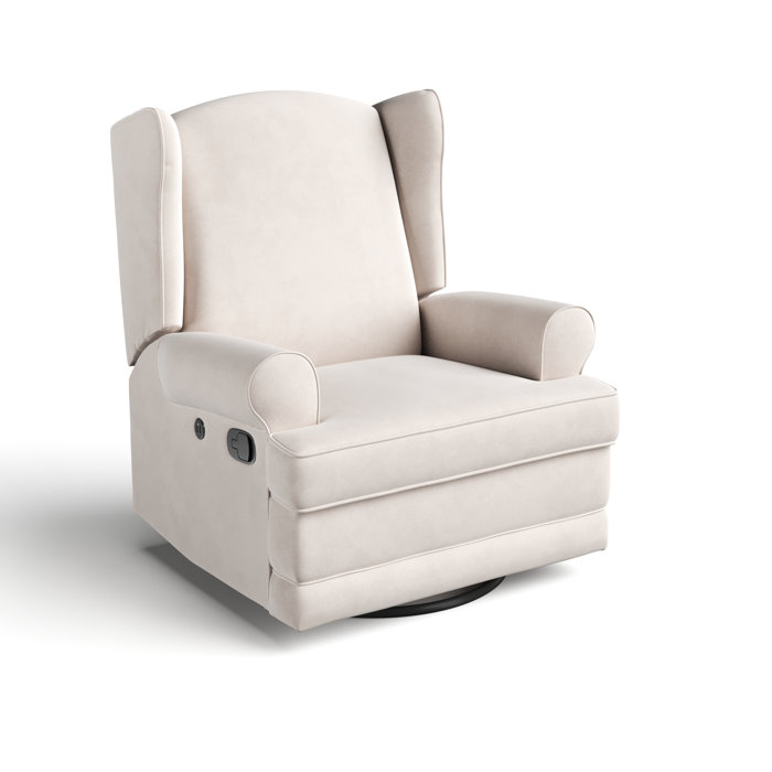 Storkcraft Serenity Swivel Reclining Glider Rocking Chair with USB